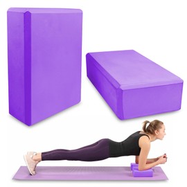 Lixiluxia Yoga Block Set of 2, Yoga Blocks, Yoga Blocks, Yoga Blocks, Yoga Cubes, Non-Slip Blocks, Adult Yoga Blocks, Yoga Blocks Made of EVA Foam, Yoga Block for Yoga, Pilates, Meditation