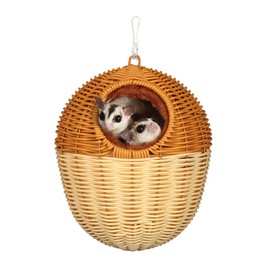 HardcorePet Sugar Glider Hammock, Acorn Shaped Bird Bed with Supporting Cotton nest, Universal in All Seasons, Suitable for Rats, Chipmunks, Squirrels and Parrots.