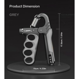 TTCUDADN Grip Strengthener, Forearm Strengthener, Hand Grips Strengthener, Hand Exerciser Grip Trainer with 5-100Kg Adjustable Resistance for Athletes Musicians Hand Wrist Injury Recovery