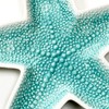 Darthome Ceramic Starfish Dish Teal Blue Bobble Glazed Large Nautical