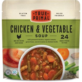 True Primal Chicken & Vegetable Soup 8-pack, Ready to eat, Gluten free, Paleo, Pastured chicken, Whole30, Bone broth