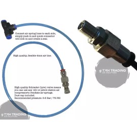 TMH Air Suspension Solutions Universal 4mm Schrader Valve Air Suspension EAS Repair / Emergency Bypass Kit