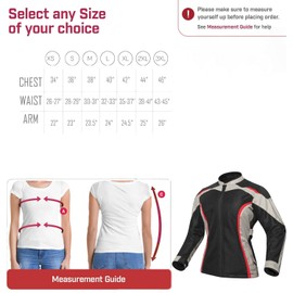 WICKED STOCK Women Mesh Motorcycle Jacket with CE Level 1 Armor - Abrasion Resistant Adjustable Summer Motorcycle Jacket Women Armored - Summer Womens Riding Jacket with Zipper for Pants Integration