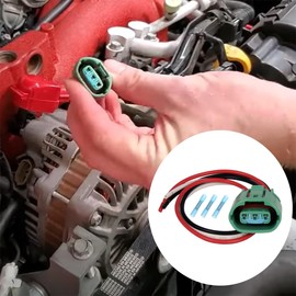 Lanphitus Alternator Generator Regulator Wiring Connector Plug Pigtail Harness Repair Kit for Subaru Impreza Forester WRX STI Legacy Outback 1999-Up 3 Pin Oval Green