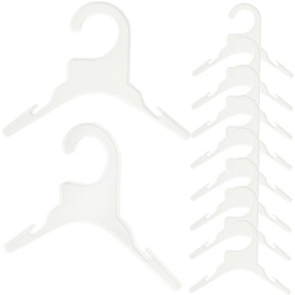 fogman Pet Hangers for Dogs and Cats Clothes Dedicated Plastic Clothes Storage Lightweight Set of 10 (White)
