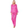 SWOMOG Womens Silk Satin Pajamas Loungewear Two-piece Sleepwear Button-Down Pj