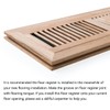 Homewell White Oak Wood Floor Register, Flush Mount Vent with