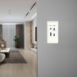 Sevomie Dimmer Switch Knob Replacement Set of Two Split Knob Compatible with Lutron Skylark Fan Speed & Light Dimmer Contro (5)