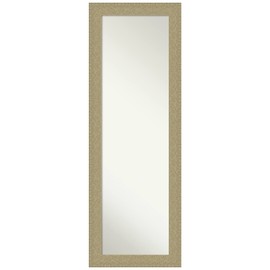 Amanti Art Gold Full Length Mirror for Door, 52x18 Mosaic Gold Tall Wall Mirror Full Length, Mounted to Door or Closet Wall with no Visible Brackets, Casual Frame, Bedroom Decor from WI, USA