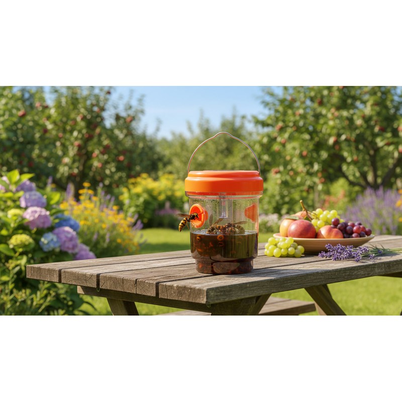 Solar Wasp Traps Hanging Yellow Jacket Trap with UV LED