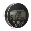Multifunctional Kitchen Digital Timer Thermometer Hygrometer Black for Household Use