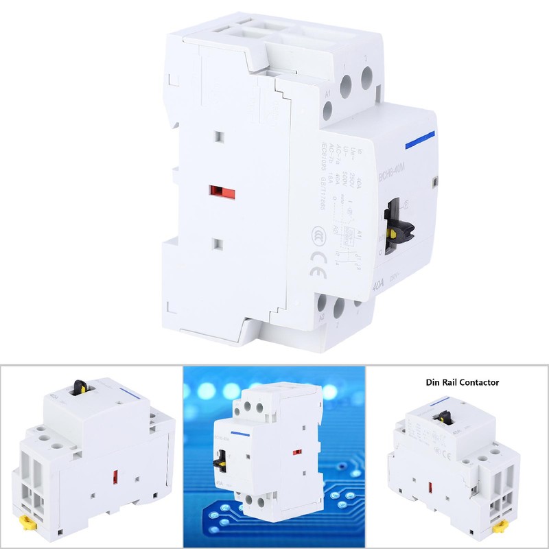 BCH8-40M 2P 40A Household AC Contactor DIN Rail Mount with