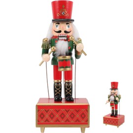 Cabilock 12 Inch Christmas Wooden Nutcracker Soldier for the Table Nutcracker Ornament Christmas Doll Decoration for the Party Shop at Home