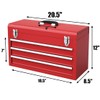 IRONMAX Portable Tool Box, Lockable Steel Tool Chest Cabinet w/