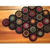 PRIM WOOL FELT PENNY RUG TABLE RUNNER CANDLE MAT GREAT