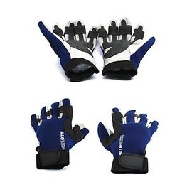 Blue Rush New Sailing Gloves Full 5 Finger Or Fingerless Glove Adult - XL - Fingerless
