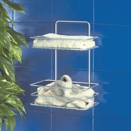 Metaltex Reflex 404222 Guest Towel Basket with 2 Shelves 26 x 16 x 35 cm