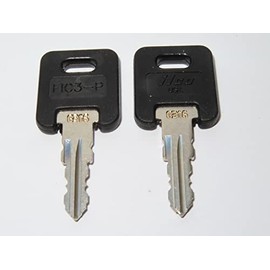 Global Link RVs Motorhome Trailer Keys 2 Black TOP Keys Cut to Key/Lock Number from G301 to G351 ILCO Black TOP FIC3P Keys for Global Link Lock G316