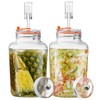 Glolaurge 1 Gallon Fermentation Jars with Airlocks & Glass Weights,