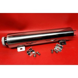 PROSTAR BRAND NEW 3" x 11" POLISHED STAINLESS STEEL OVERFLOW TANK WITH MOUNTING KIT