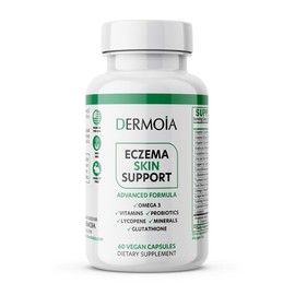DERMOIA Eczema Supplements for Itchy & Dry Skin  - Skin Healthcare Vitamin 60 Capsules - Quantity: Eczema Supplement Pack of 1