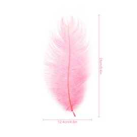10Pcs Ostrich Feathers, Jagowa 20-25cm Natural Ostrich Feathers Plume for Home Wedding Party Decoration, DIY Craft (Pink)