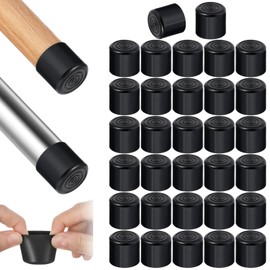 32 Pack Rubber Chair Leg Caps 1 Inch Round Chair Leg Floor Protectors Non-Slip Covers Reduce Noise Table Floor Protectors End Caps for Furniture Table