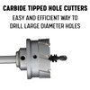 Drill America 3-1/2" Carbide Tipped Hole Saw/Cutter with 1" Depth