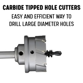 Drill America 3-1/2" Carbide Tipped Hole Saw/Cutter with 1" Depth of Cut, CTH Series