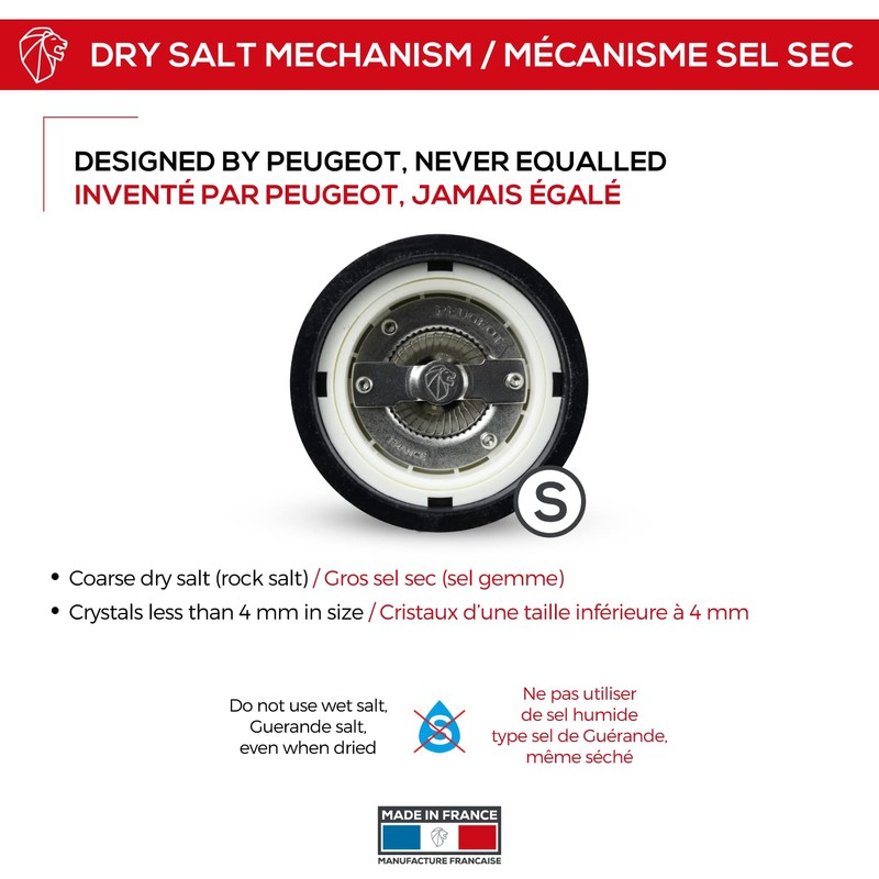 プジョー PEUGEOT ミル ソルトミル 粗さ調節 12cm ノワール パリ ユーセレクト 23690