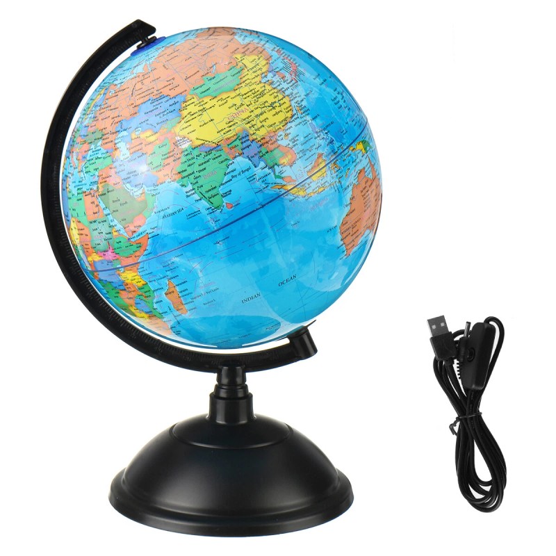 dreamrefit Luminous LED Lamp Globe World Map Display Teaching Toy