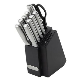 Farberware Edgekeeper Stainless Steel Knife Block Set 11 Piece, Stainless