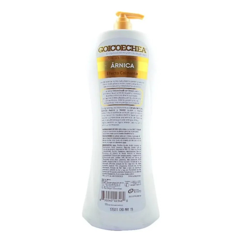 Goicoechea Crema para Piernas con Árnica, Efecto Calmante, 1 L