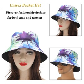 ZLYC - Gorro unisex con estampado de pescador para viajes, para mujeres, hombres, adolescentes, Diseño de palmera., One Size