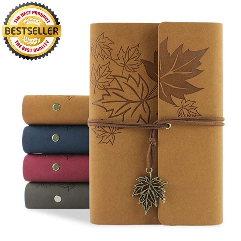 Powertool A6 Vintage PU Leather Journal Journal Leaf Classic Embossed