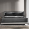 wyewye Super King Fitted Sheet, Deep Grey, 180x200 cm with