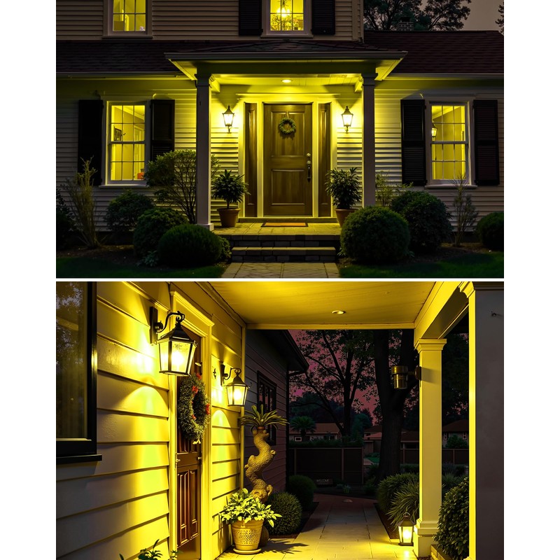 2 Pack A15 LED Yellow Bug Light Bulbs for Outdoor,