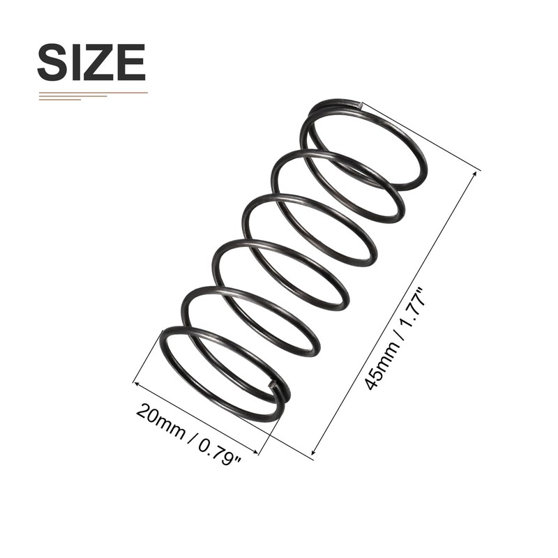DTGN 1.2x20x45mm(DxODxL) Compression Spring - 10Pack - Good for Machinery