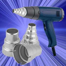 Heat Gun Nozzle Attachments 7pcs 35-40mm Shrink Wrap Heat Gun Nozzles Kit for Hot Air Soldering Station Hot Air Gun Accessories Tools Kit