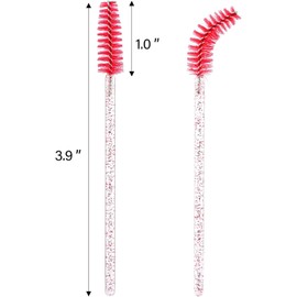 Tbestmax 1000 Varitas de Mascara Desechables Cepillos de Pestañas Spoolies para La Extensión de Las Pestañas Del Ojo de La Ceja