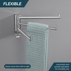 Angle Simple Swivel Hand Towel Rack 3 Bars Polished Chrome,