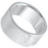 Vinani RXG Ring Wide Brushed Solid 925 Sterling Silver, Silver