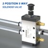 AIRZOE 1/4"NPT Pneumatic Solenoid Valve Manual Control Push-Pull, 2 Position