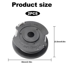 HFMYGS 2 Pcs Trimmer Spool Replacement, 16FT/4.9M Lawn Mower Strimmer Spools, Replacement Compatible with Bosch ART 23 SL 26 SL Grass Trimmer F016800385, Strimmer Spool Line 1.65mm