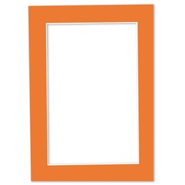 8x10 Mat for 12x16 Frame - Precut Mat Board Acid-Free Orange 8x10 Photo Matte Made to Fit a 12x16 Picture Frame, Premium Matboard for Family Photos, Show Kits, Art, Picture Framing, Pack of 1 Mat