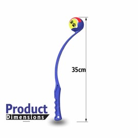 Dog Ball Thrower Tennis Ball Launcher Pick Up And Throw Chase Fetch Game Toys Ball Launch Chucker Exercise & Training Puppy Toy For Large Medium Small Dogs Pet Accessories 35cm Blue (Pack Of 1)