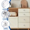 Eidoct 8 Pcs Clear Crystal Door Knobs, 30mm Drawer Handles,