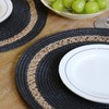 AHHFSMEI Round Paper and Jute Braided Placemats Set of 6