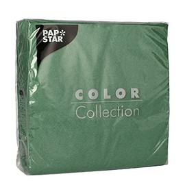 100 x 1/4 Fold Napkins 1 Ply 33 x 33 cm Dark Green