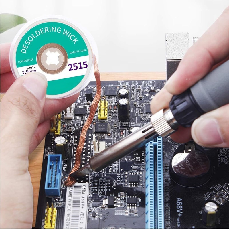 Solder Wick Braid with Flux No-Clean Electronic, Desoldering Wick Braid